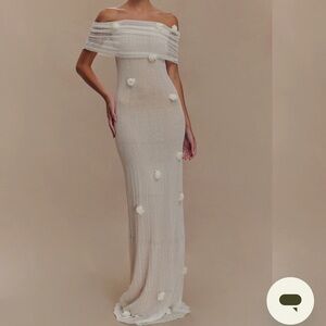 Meshki Orchid Knit Maxi Dress - Ivory